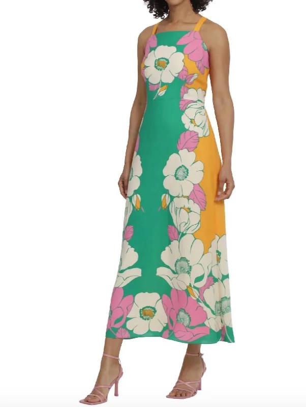 Affordable Women's Attire Celebrate With Big Savings Floral Sleeveless Maxi In Multi