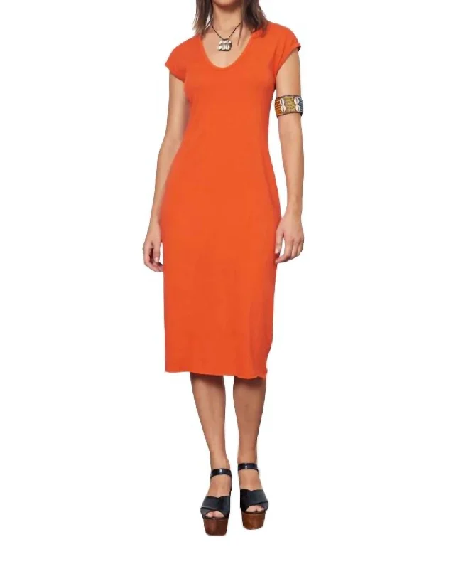 Women's Fashion-Forward Apparel Best-Sellers Zanzibar Midi Dress In Tomato