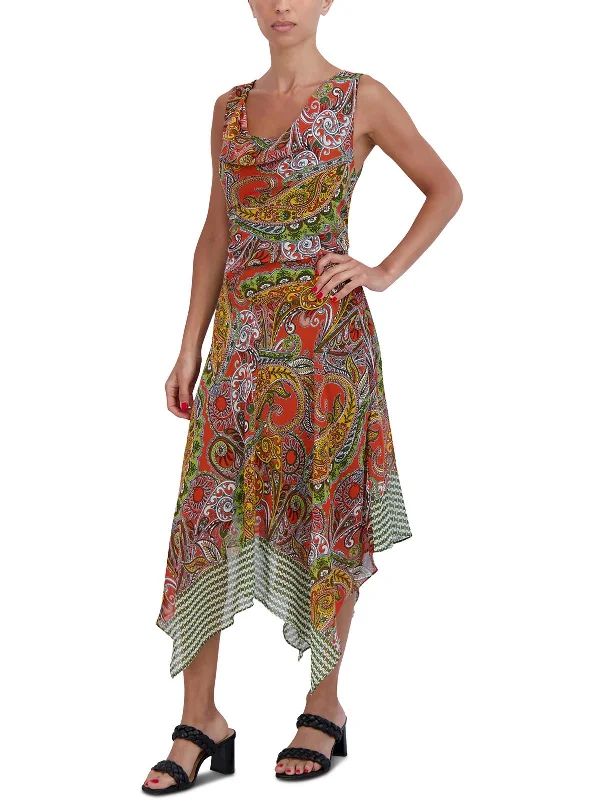 Women's Office Outfit Exclusive Sale Womens Paisley Chiffon Maxi Dress