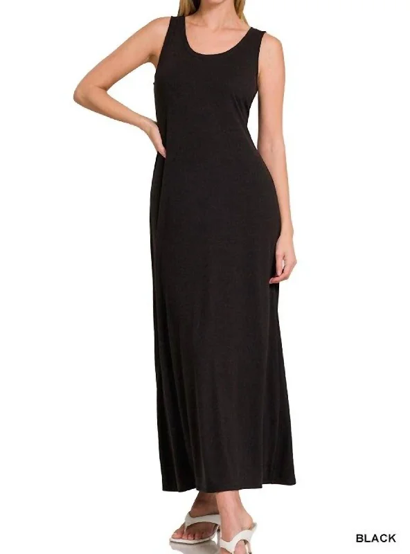 Women's Everyday Garments Father'S Day Deals Tank Maxi Dress In Black