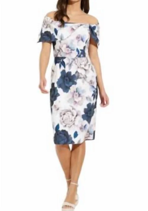 Sustainable Women's Clothing Last Chance Sale Floral Off The Shoulder Dress