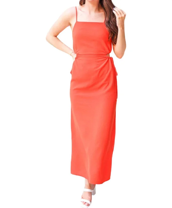 Women's Athletic Garments Latest Fashion Still Dreaming Maxi Dress In Red Orange