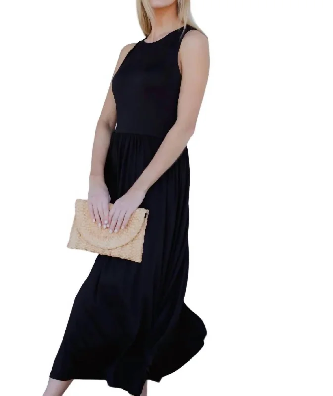 Women's Stylish Professional Garments Wardrobe Upgrade Elena Midi Dress In Black